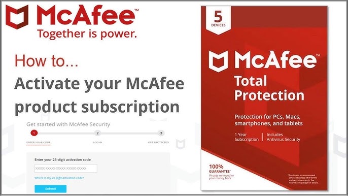 McAfee product subscription